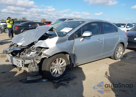 2012 Honda Civic Ex-L from USA, damaged, VIN 2HGFB2F97CH548293